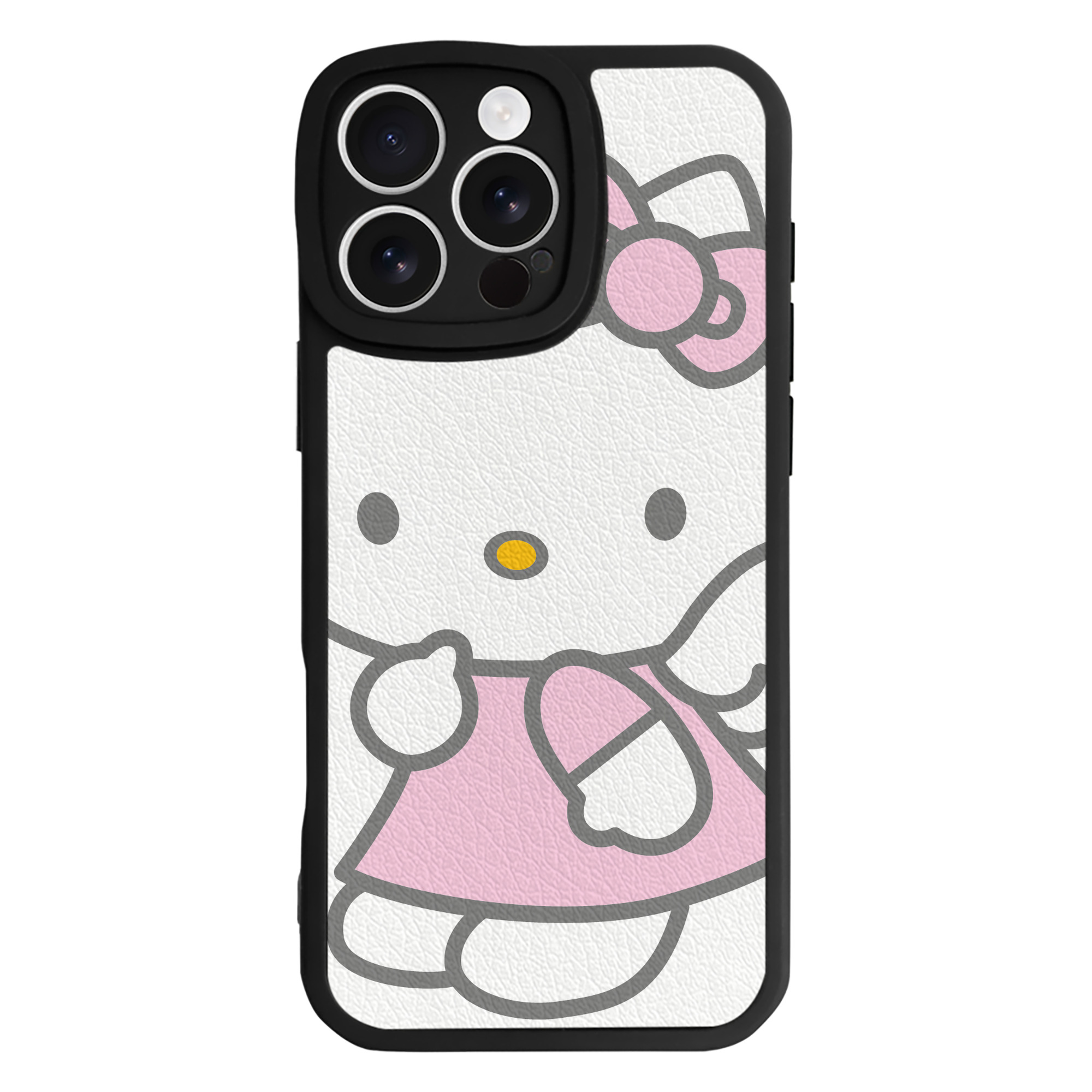 （画像用） Hello Kitty ハローキティ 【iPhone 16シリーズ対応】シリコンスマホケース（レザー調） 材質：シリコン